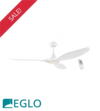 Eglo Noosa DC Motor 3 ABS Blade 60” Ceiling Fan with Dimmable Tricolour LED Light & Remote Control - White